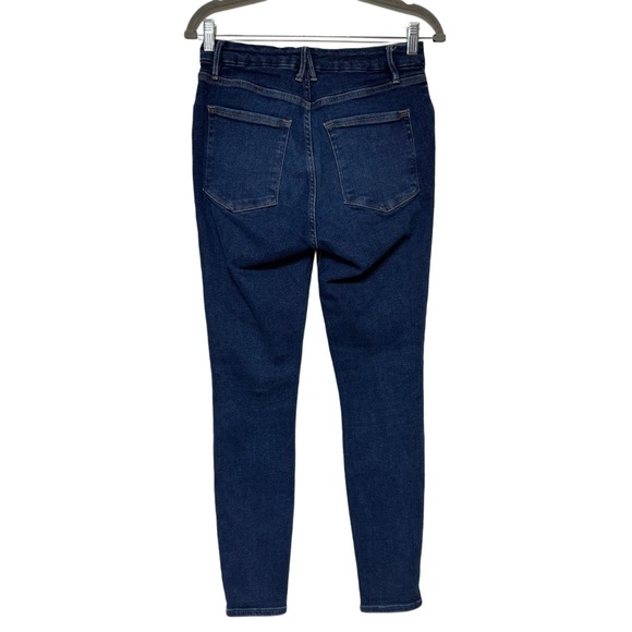 {Good American} "Good Legs Crossover High Waist Skinny in Blue369" Denim Jeans - Picture 3 of 8